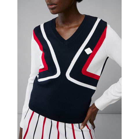Celine Knitted Golf Sweater JL Navy Damen