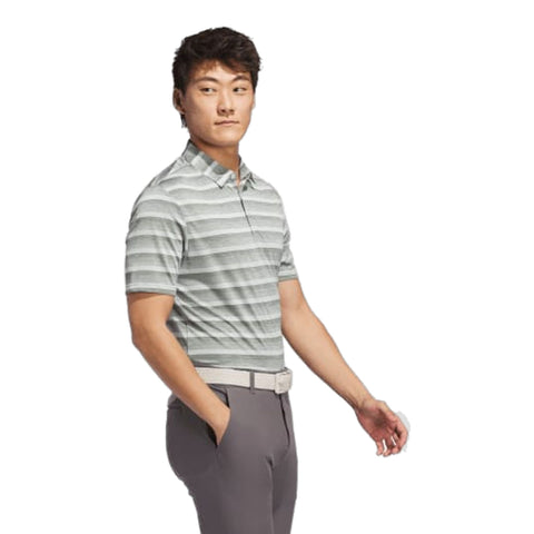 2 Color Stripe Polo Herren