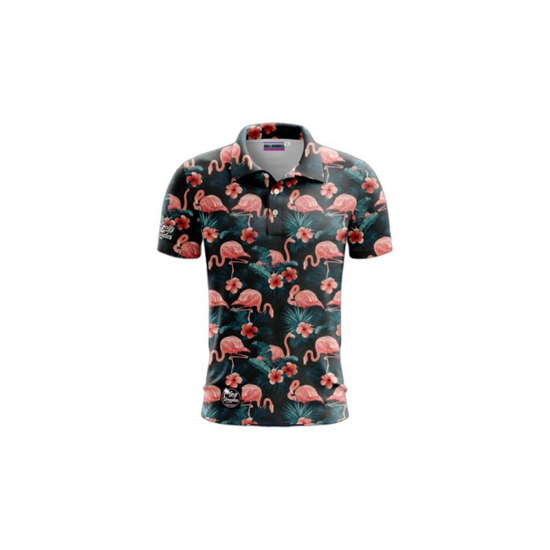 Flamingos & Palm trees Polo