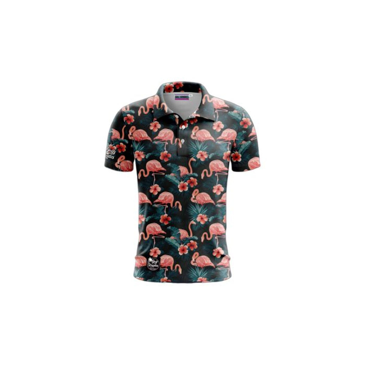 Flamingos & Palm trees Polo