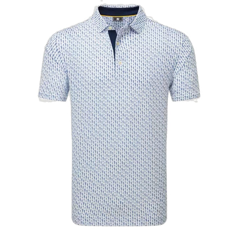 Figure Print Polo Herren