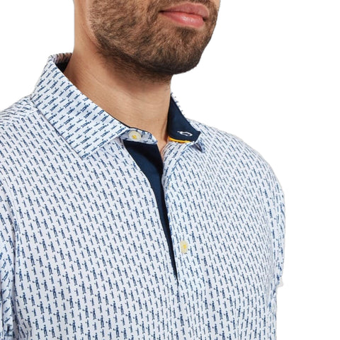 Figure Print Polo Herren