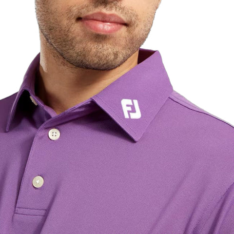 M Stretch Pique SS Polo Purple Herren