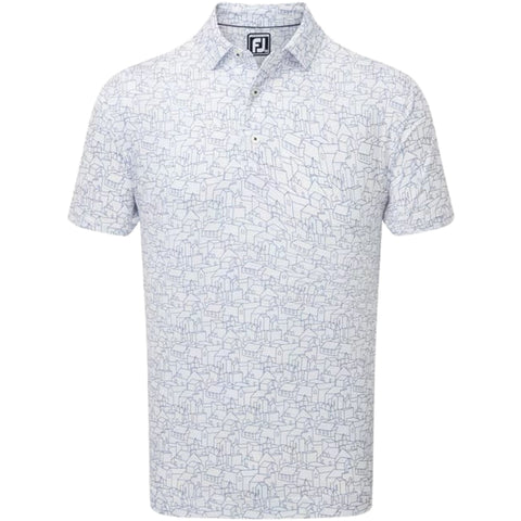 Scottish Town Print Polo Herren