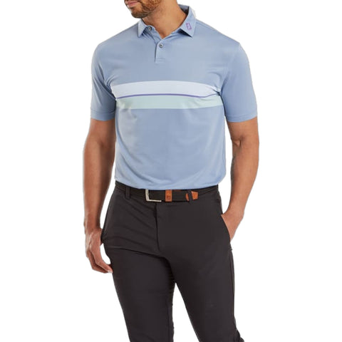 Double Chest Band Pique Polo Herren