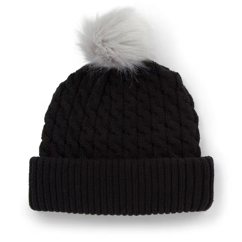Cable Knit Pom Pom