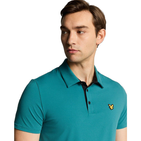 Contrast Placket Polo Shirt Herren