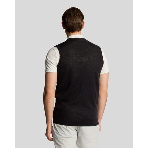 Merino Blend Knitted V-Neck Vest