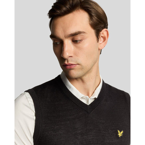 Merino Blend Knitted V-Neck Vest