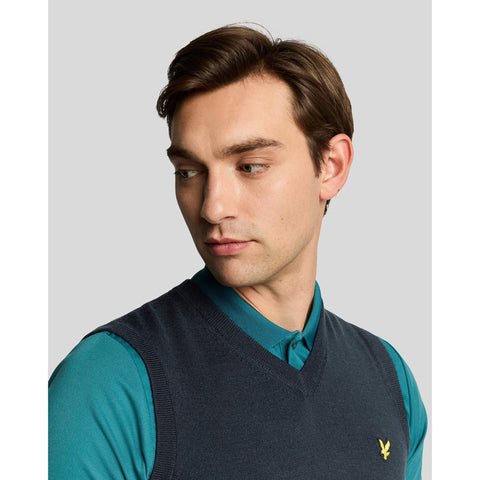 Merino Blend Knitted V-Neck Vest