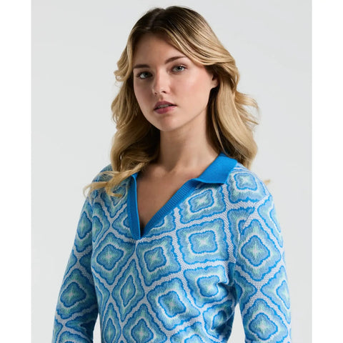 Lattice Jacquard Pullover