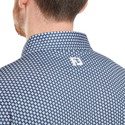 Houndstooth Geo Lisle Polo
