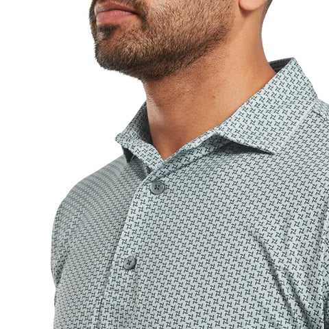 Houndstooth Geo Lisle Polo