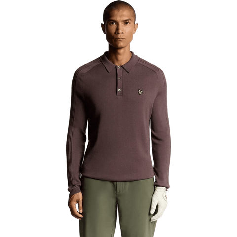 Golf Long Sleeve Knitted Polo Herren