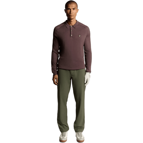 Golf Long Sleeve Knitted Polo Herren