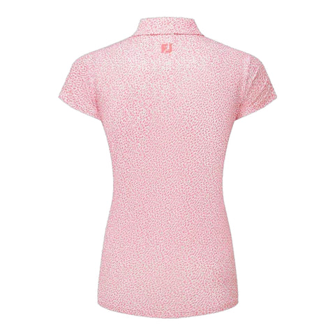 Animal Print Cap Sleeve Lisle Polo