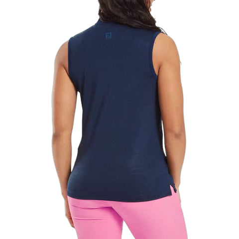 Animal Print Sleeveless Lisle Polo