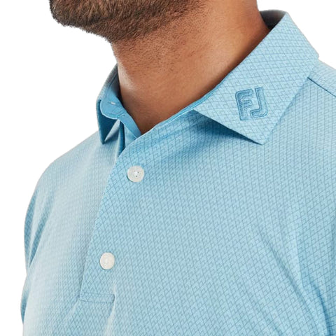 Deco Diamond Print Lisle Polo Herren