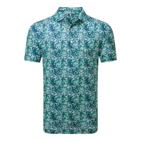 Garden Print Lisle Polo Herren