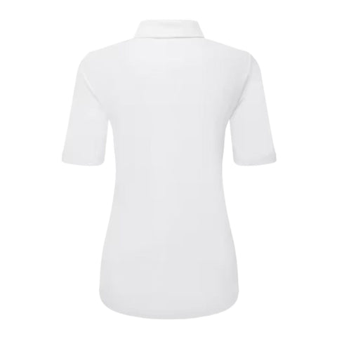 Half Sleeve Ruched Lisle Polo Damen