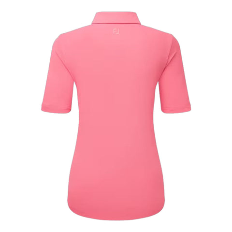 Half Sleeve Ruched Lisle Polo Damen