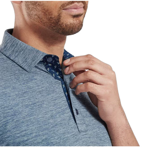 Heather Lisle with Trim Polo Herren