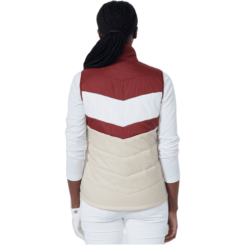 Blockstriped Padded Weste Damen