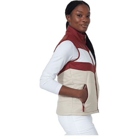 Blockstriped Padded Weste Damen