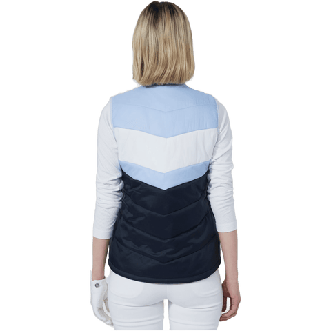 Blockstriped Padded Weste Damen