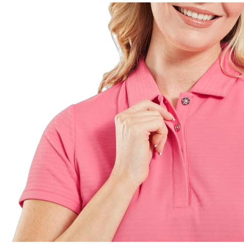 Jacquard SS Polo Damen