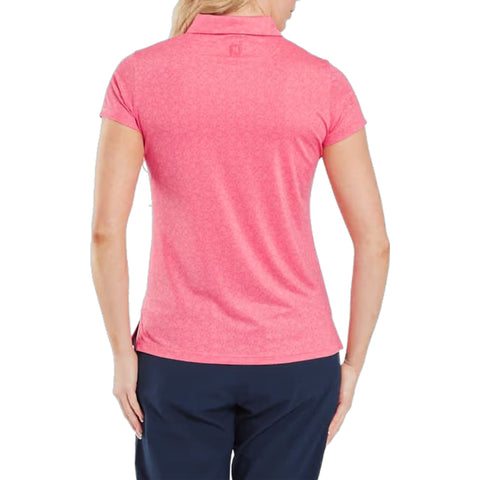 Painted Floral Cap Sleeve Lisle Polo Damen