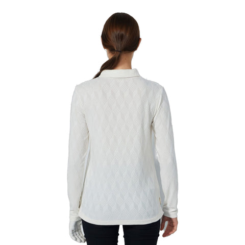 Graphic Jaquard Poloshirt Damen