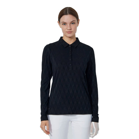 Graphic Jaquard Poloshirt Damen