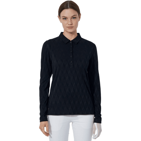 Graphic Jaquard Poloshirt Damen