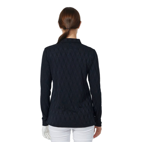 Graphic Jaquard Poloshirt Damen