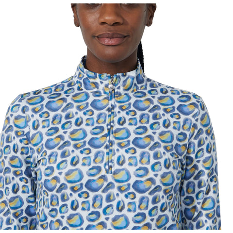 Print Peached Poloshirt Damen