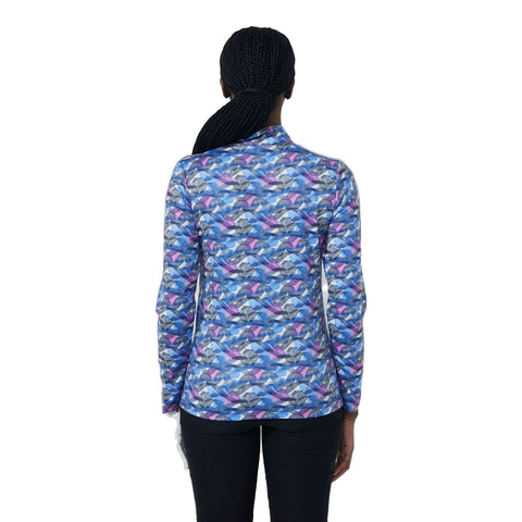 Print Peached Poloshirt Damen