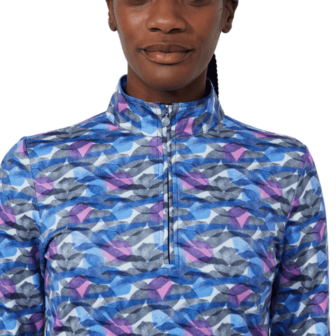 Print Peached Poloshirt Damen