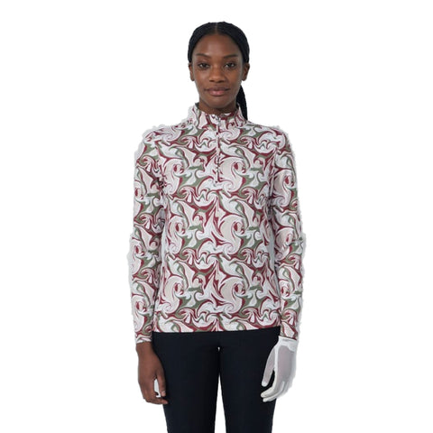 Print Peached Poloshirt Damen
