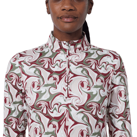 Print Peached Poloshirt Damen
