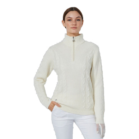 Lined Cable Pullover Damen