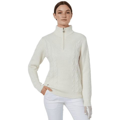 Lined Cable Pullover Damen