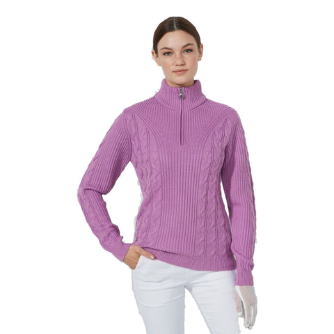 Lined Cable Pullover Damen