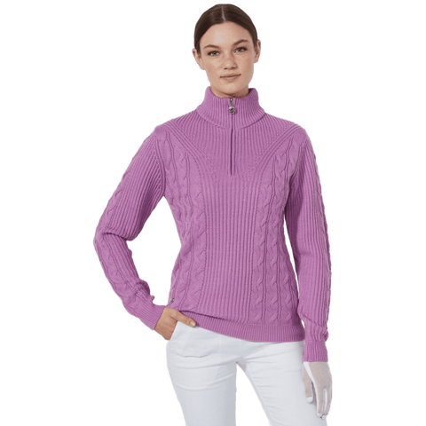 Lined Cable Pullover Damen