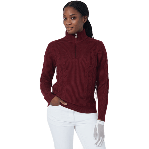 Lined Cable Pullover Damen