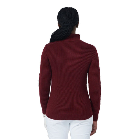 Lined Cable Pullover Damen