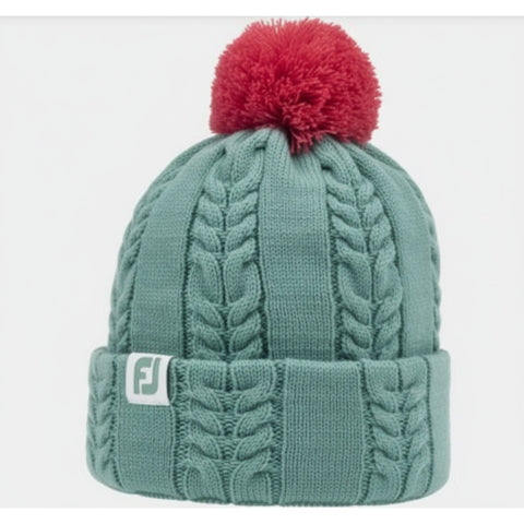 Haube Bobble Cableknit Grau/Pink Damen One Size Damen