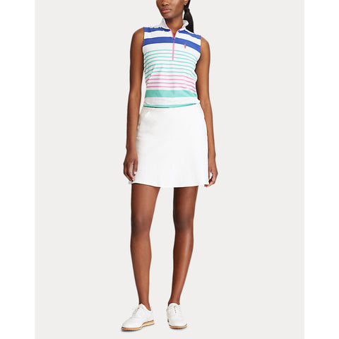 S/L Zip Frntsleevelessknit Golfpolo Damen