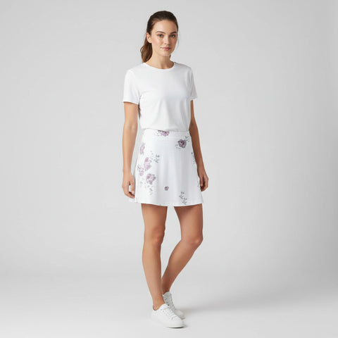 W Jersey Skort Flower White 44 Damen