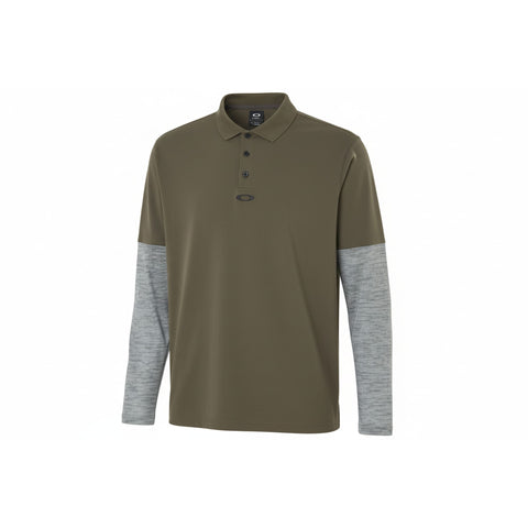 Polo LS Printed Sleeve Schwarz M Herren